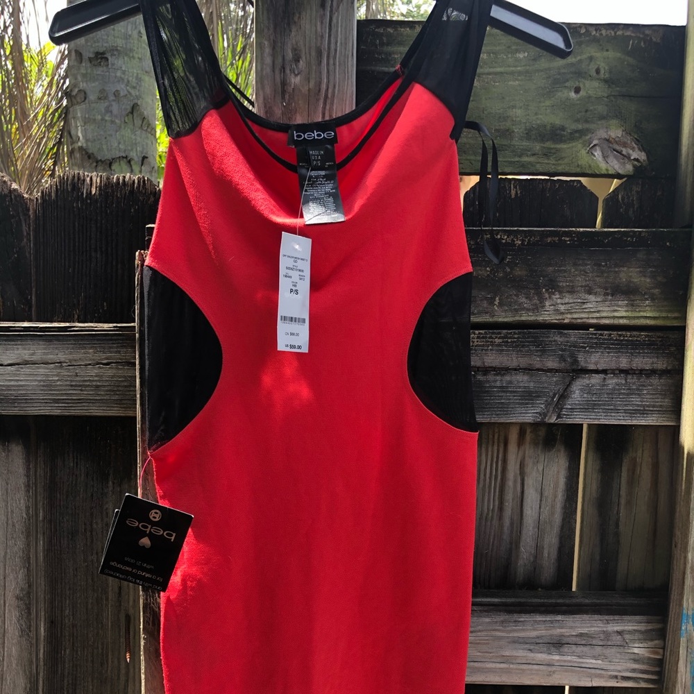 Orange Bebe dress so soft and stretch